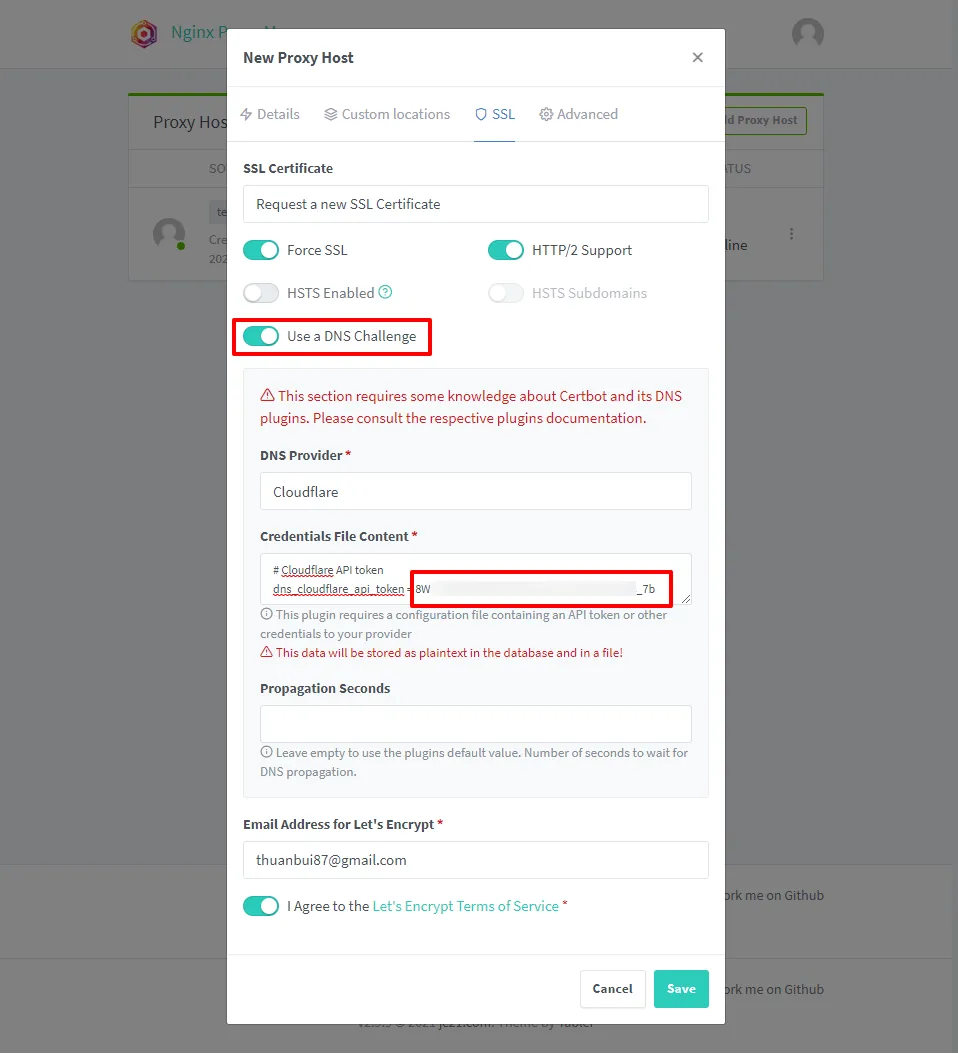 Xác thực SSL bằng DNS Challenge